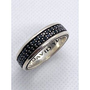 David Yurman Streamline 2 Row Black Diamond Band Size 10.75